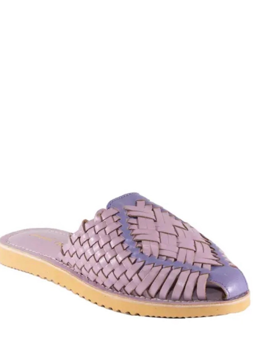Comet Woven Leather Lavender Slide Mule/Slipper Size 8 pre-owned